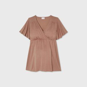 Flutter Short Sleeve Knit Maternity Top - Isabel Maternity by Ingrid & Isabel™